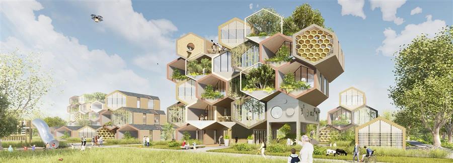 gianluca santosuosso设想在2030年实现蜂巢式住房的设计方案