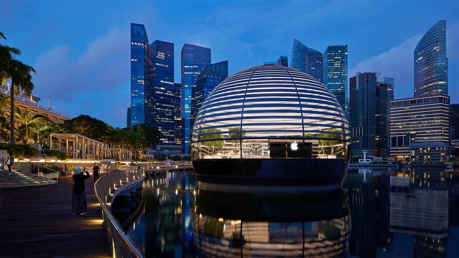Foster + Partnersr设计的新加坡滨海湾苹果体验店