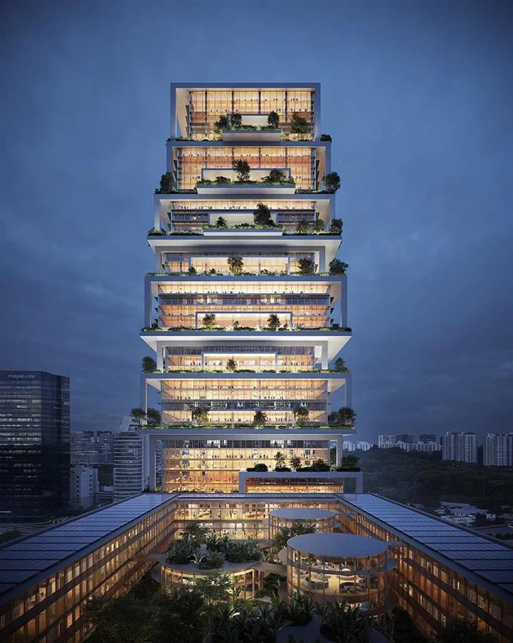思锐建筑事务所在新加坡设计的“tower of tables”