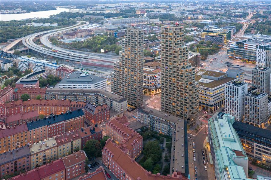 OMA在斯德哥尔摩 “norra tornen” 的第二座住宅塔楼即将完工