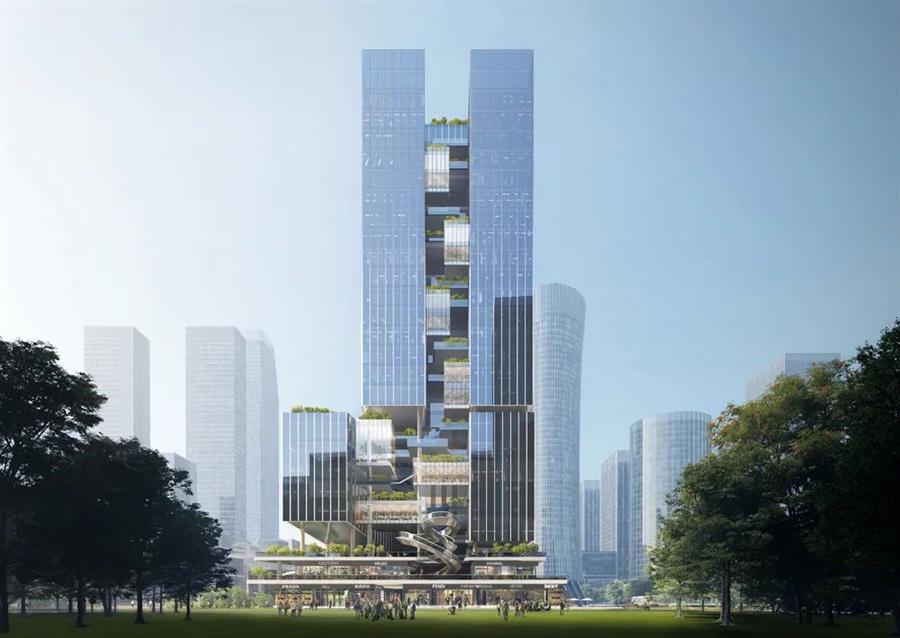 造型独特，以多层级交通构建 —— 深圳后海金融总部基地设计方案