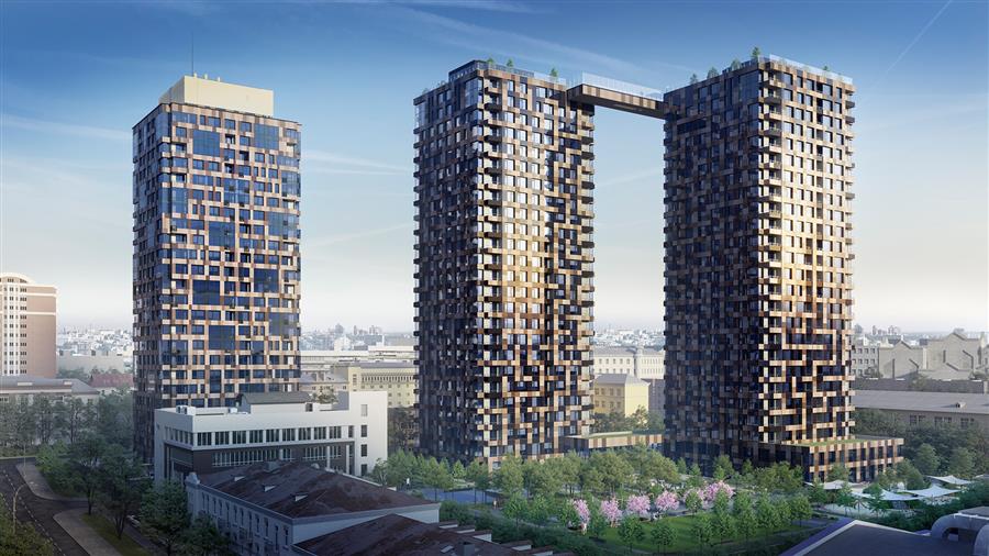 俄罗斯方块大厅公寓--A. Pashenko建筑事务所 + KAN开发公司