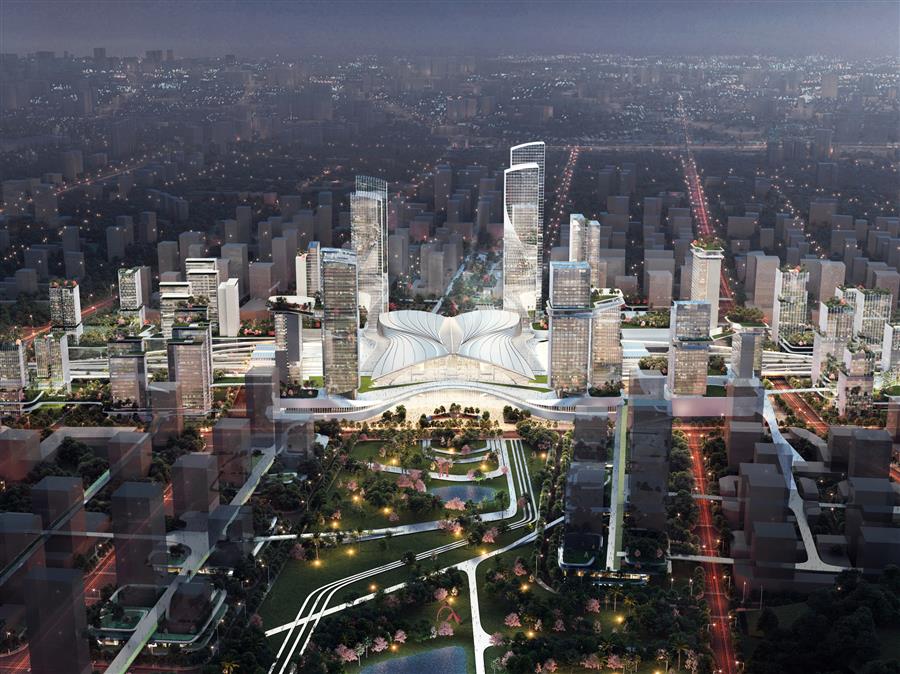 Aedas、SUTPC联合设计湛江中心站枢纽站城一体项目