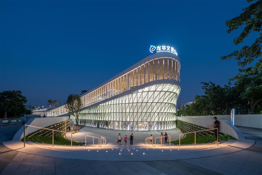 空中花园 融入市民日常生活的深圳龙华文体中心---欧博设计