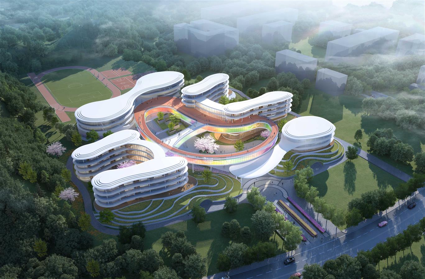 《飞屋环游记》下的云谷学堂---田字格建筑