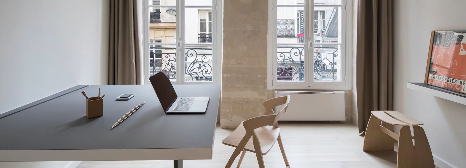 巴黎16平米微公寓改造成工作空间