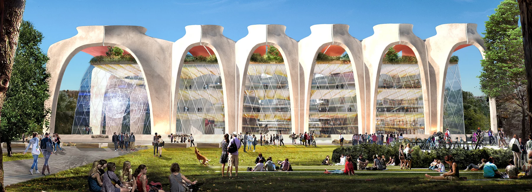 GAD为伊斯坦布尔技术大学设计了有机生长的“拱”图书馆