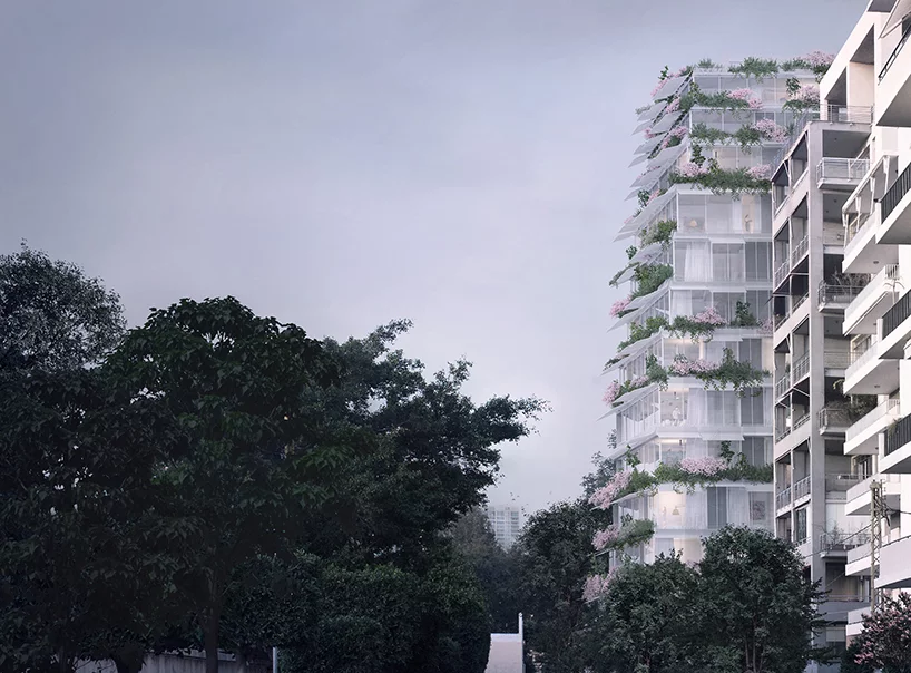 paul kaloustian建筑师设计贝鲁特“midori”垂直花园住宅体