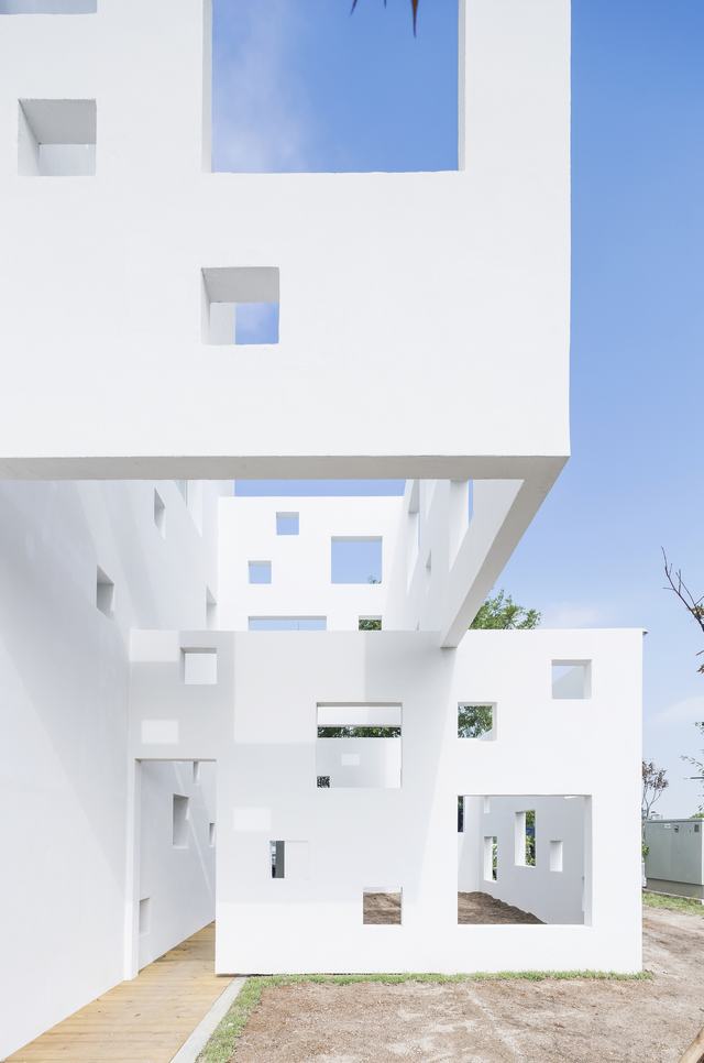 白色方块矩阵：Paju幼儿园---UnSangDong Architects