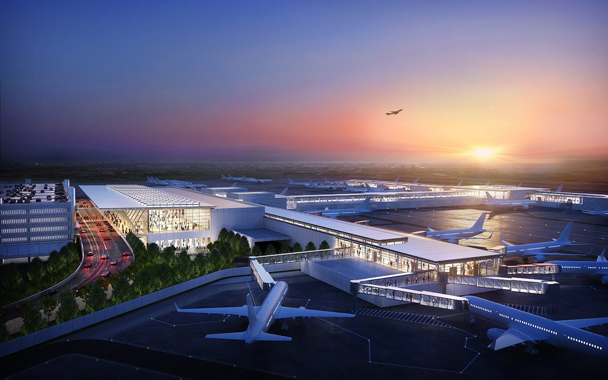 SOM公布了耗资15亿美元改造的堪萨斯城机场航站楼的设计方案