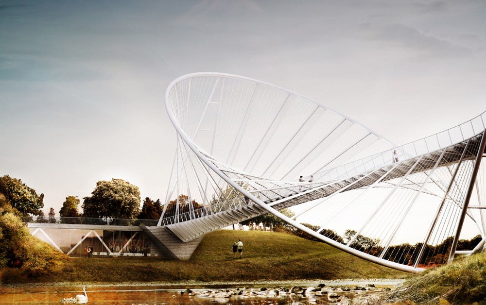 英国·椭圆形桥---penda design house