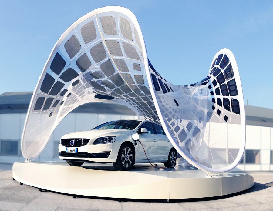 创意：便携式汽车充电亭---SDA和Volvo