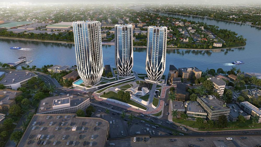 澳大利亚·布里斯滨河开发区“花朵”塔楼---Zaha Hadid