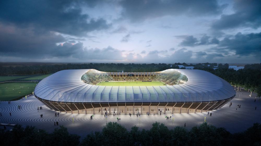 扎哈·哈迪德公布了英国以体育为主题的生态技术中心的设计方案