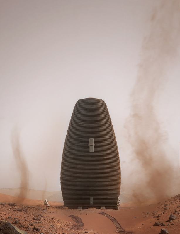 火星的3D打印小屋---AI SpaceFactory