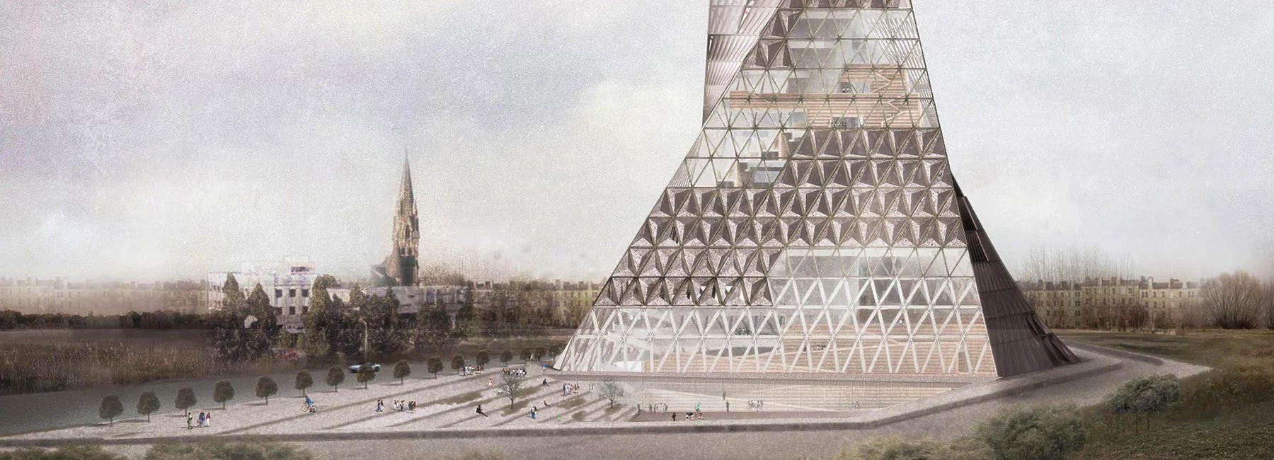 JOA在波兰华沙设计的“ libgen(创世纪图书馆)”——旋转式塔楼