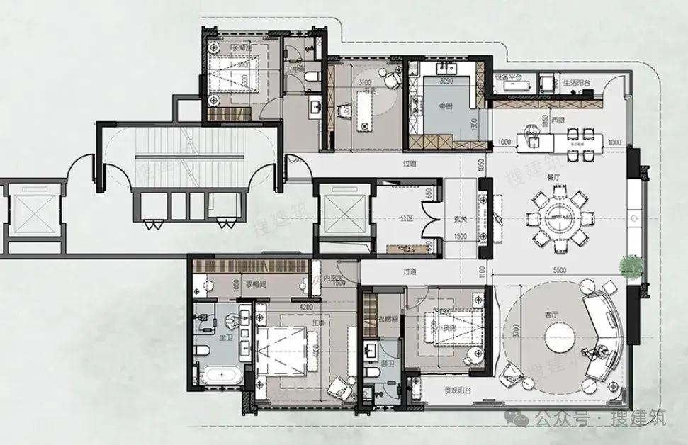 楼市|户型设计|高端改善:250~300㎡创新户型